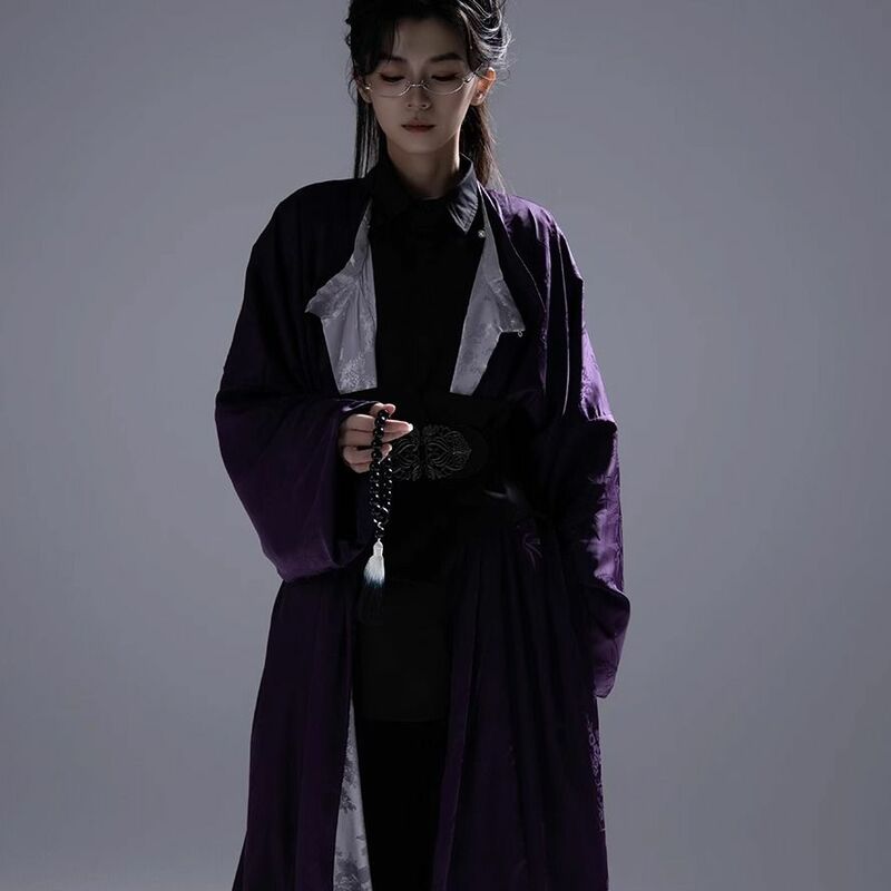2024 chinese style traditional hanfu  Ancient Style Big Sleeve Shirt women handsome daily hanfu set unisex cosplay hanfu