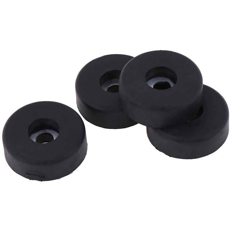 Bande universelle noire en caoutchouc, rondelle de pare-chocs, diamètre extérieur des trous, 5mm, hauteur 10mm, 4 pièces