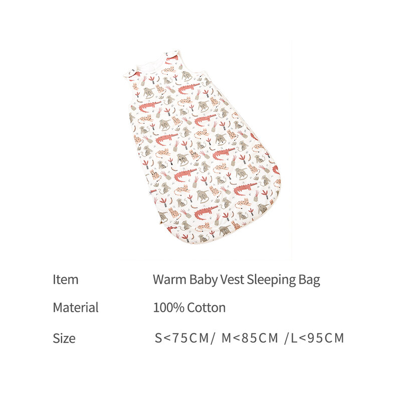 HappyFlute-Super macio algodão tecido bebê saco de dormir, Swaddle Unisex, Zipper Vest Design, crianças anti-chutando, novo, 3 tamanhos, 10 a 20 ℃