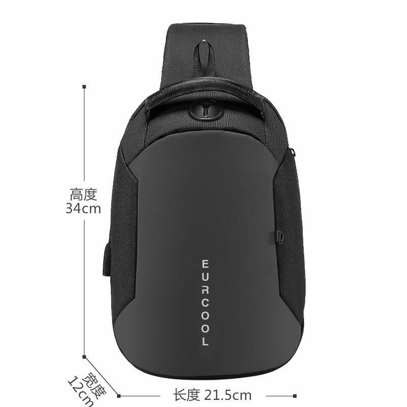 Многофункциональная нагрудная сумка через плечо, мужские мессенджеры с USB-портом для зарядки, водонепроницаемые слинг-сумки на плечо для мужчин