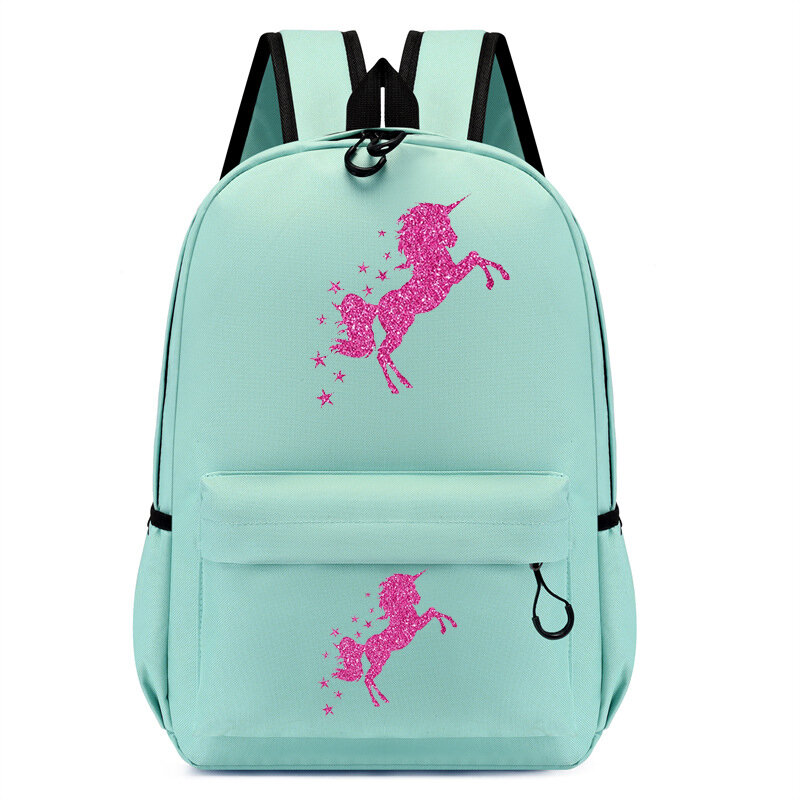 Children's Cartoon Pink Horse Backpacks for Teenager Cute Kindergarten Schoolbag Anime Book Bag Boys Girls Animal Bagpack
