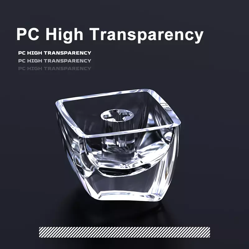 FirstBlood FC114 PC 114 Keys FCSA Height Thickened Transparent Key Caps Crystal Diamond Wear Resistant Keycaps For Keyboard DIY