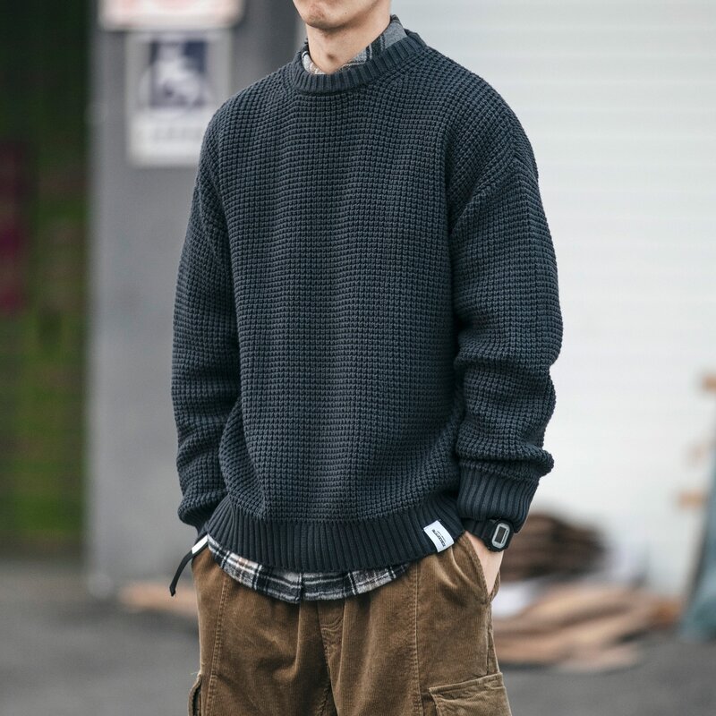 MRMT 2024 maglione spesso da uomo nuovo di zecca Plus Size maglione versione coreana sciolto tinta unita Casual coppia giacca interna