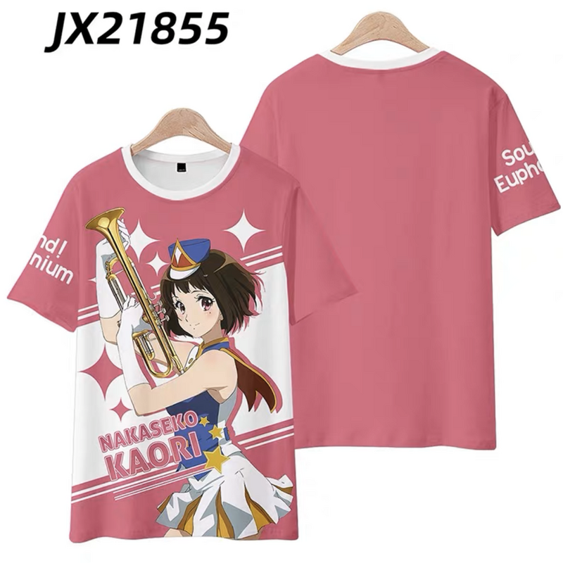 サウンド! 日本の半袖ラウンドネックTシャツ,3Dプリント,ストリートウェア,夏のファッション