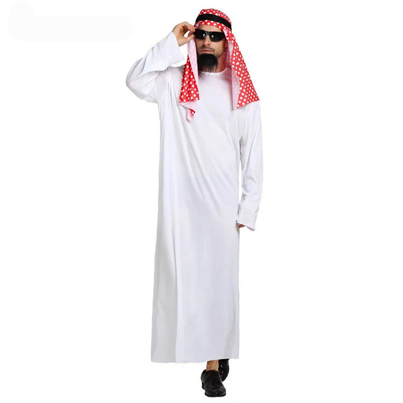 Volwassen Heren Arabische Sjeik Fancy Dress Kostuum Halloween Kostuum Voor Mannen Arabische Halloween Purim Carnaval Cosplay Outfits