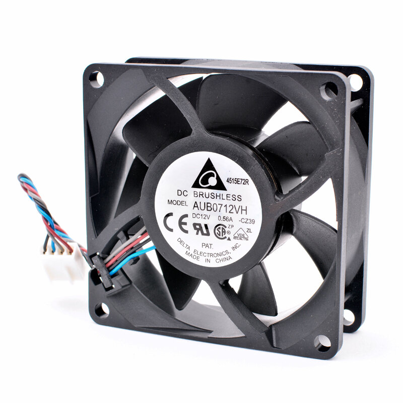 New AUB0712VH 70x70x25mm 70mm fan 7cm DC12V 0.56A 4pin speed control pwm high air volume cooling fan for server chassis CPU