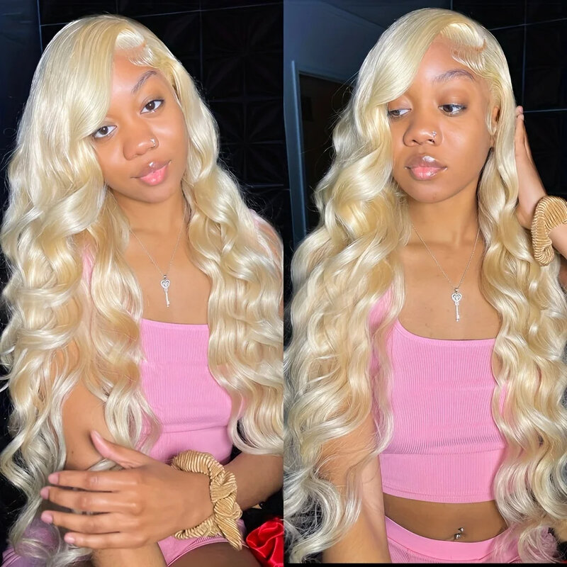 Body Wave 613 Wig transparan HD renda 13x4 Wig Frontal Lace Front rambut manusia Wig Brazilian Glueless untuk wanita Wig rambut berwarna