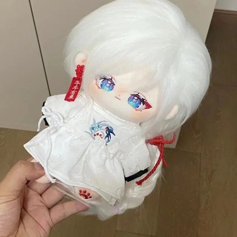Gra Genshin Impact Shenhe 20cm pluszowy lalki zabawki naga lalka pluszowy Cosplay 6151 prezent dla dzieci
