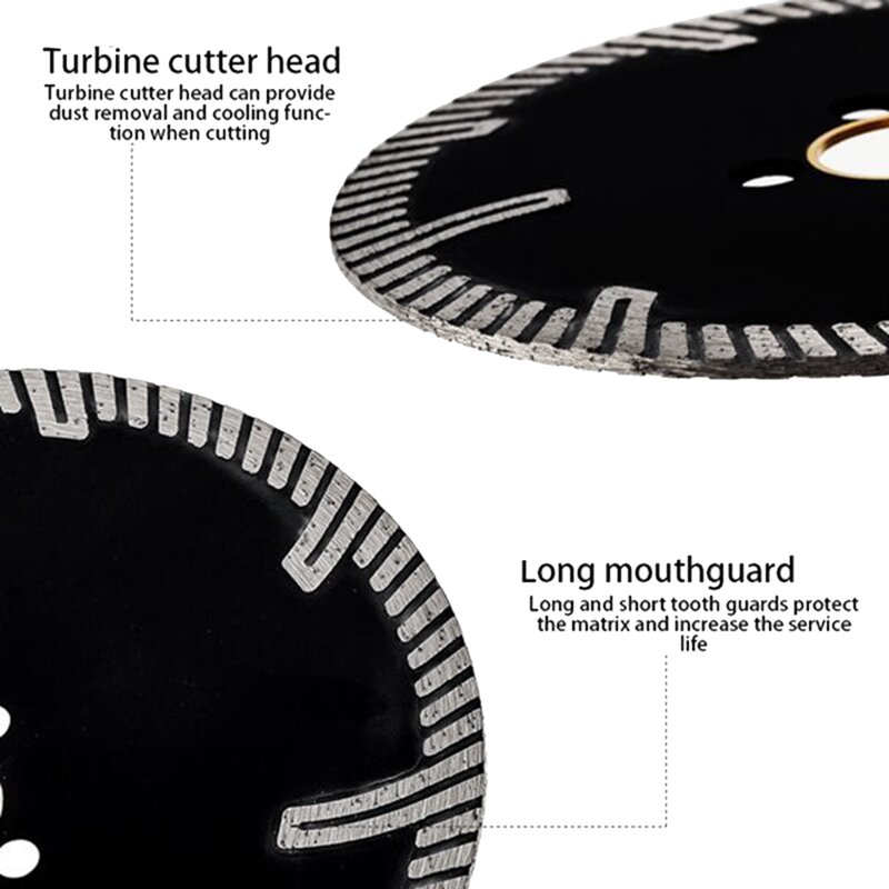 Горячее прессование, Супертонкое алмазное турбопильное лезвие, дисковый диск для резки керамической плитки, Алмазное дисковое пильное полотно для гранита, 115 мм