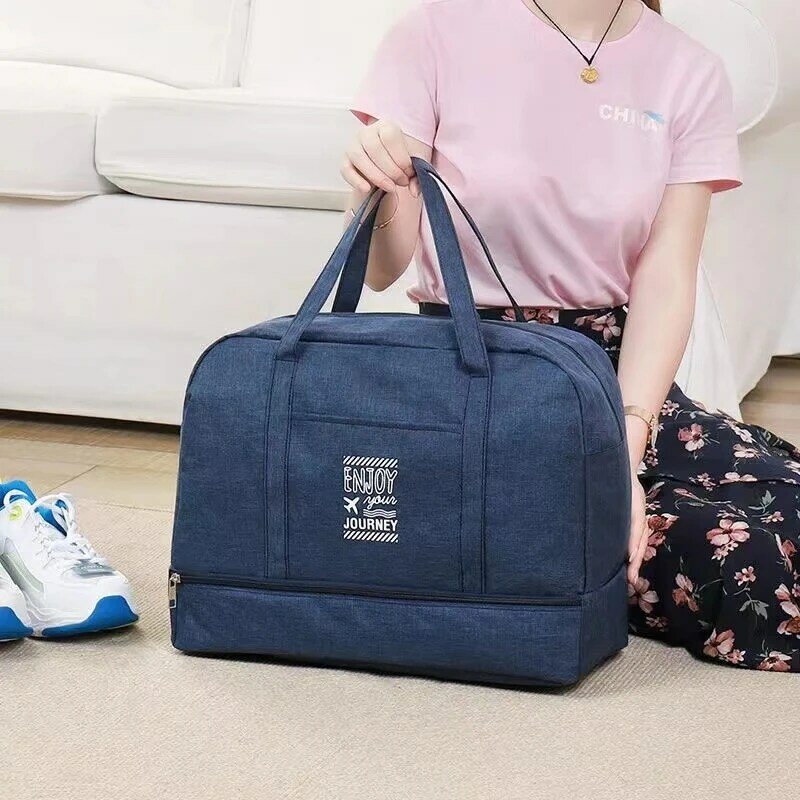 Модная складная дорожная сумка из ткани Оксфорд для женщин, вместительные туристические чемоданы для выходных, аксессуары для путешествий