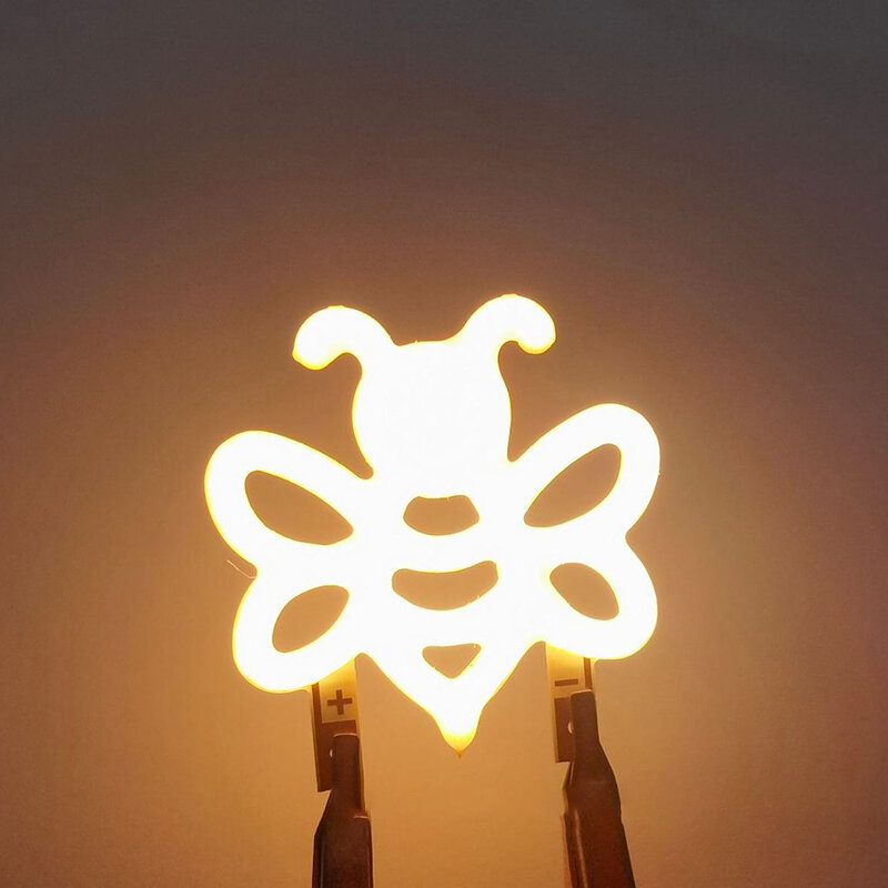 3V Bee Shape LED Edison Flexible Filament Christmas Light Holiday Party Love Letter Decoration Light DIY Bulb Accessories