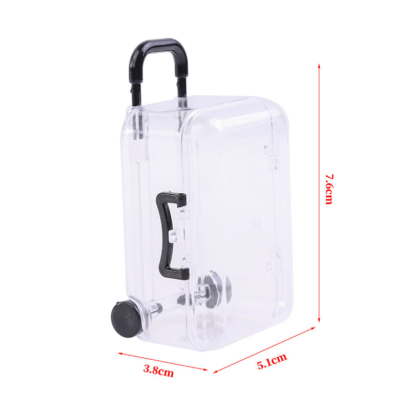 1Pc 5*7cm pudełko cukierków domek dla lalek Mini walizka bagaż na kółkach torebka Model