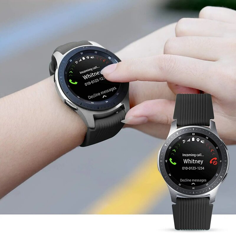 Ремешок силиконовый для Samsung Galaxy Watch 46 мм/Huawei Watch GT2/Amazfit GTR 47 мм, спортивный браслет для наручных часов 22 мм 20 мм