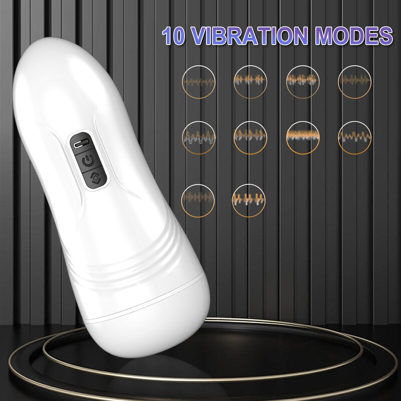 Masturbador masculino automático, máquina de vibración para mamada, Vagina Real, bolsillo, Vagina, pene, copa de masturbación Oral, juguete sexual para adultos