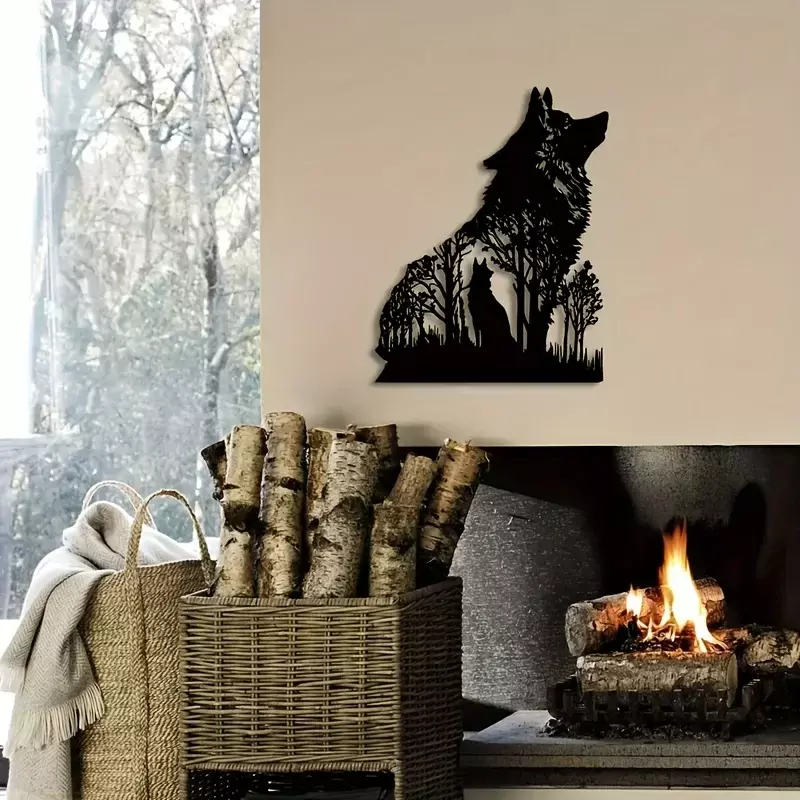 هالوين أسود الذئب الجدار ، الحرف الفنية المعدنية ، 1 * زخرفة