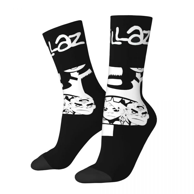 Cool Music Band Gorillaz Skateboard Men Women Socks,Windproof Beautiful printing Suitable for all seasons Dressing Gifts