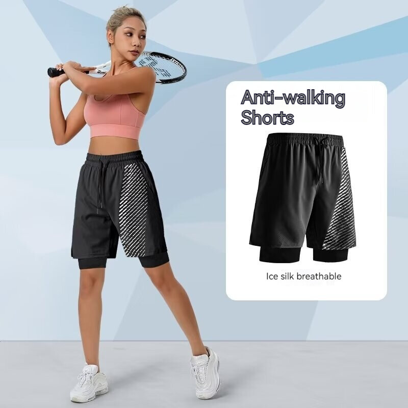 Women 2024 Fashionable Comfortable Drying Underpants Women's Summer Fitness Sport Shorts Running Training Point Sports Clothing