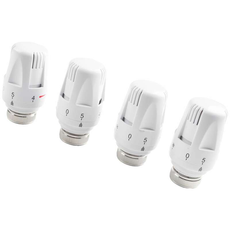 4x Thermostatic Radiator Valve Sets Pneumatic Temperature Control Valves Remote Controller Radiator Head For Heating-System