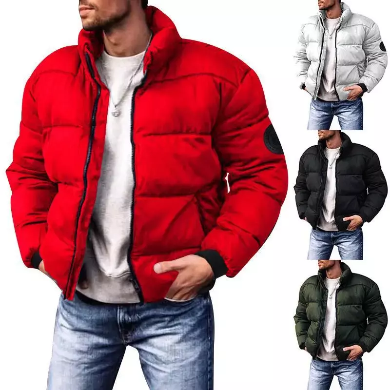 New Men's Winter Cotton Clothes Cotton Jacket Winter Jacket Stand-up Collar Down Cotton Jacket Thickened Men's