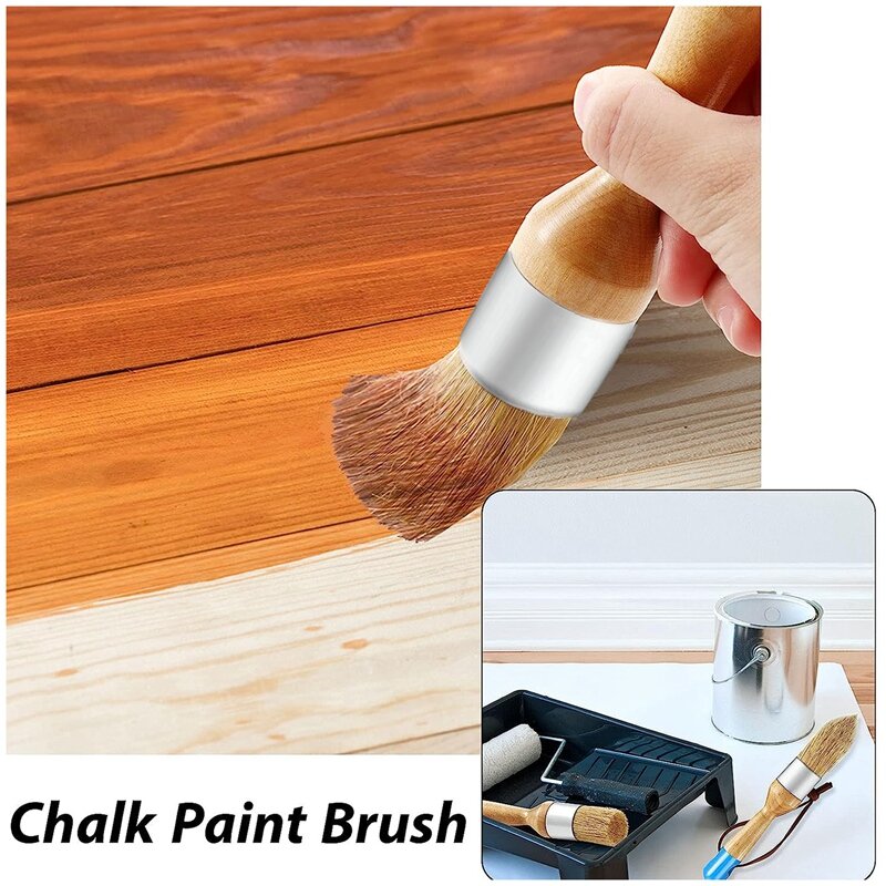 Cepillo ovalado para pintura acrílica, brocha de plantilla de cerdas para muebles de madera, decoración del hogar