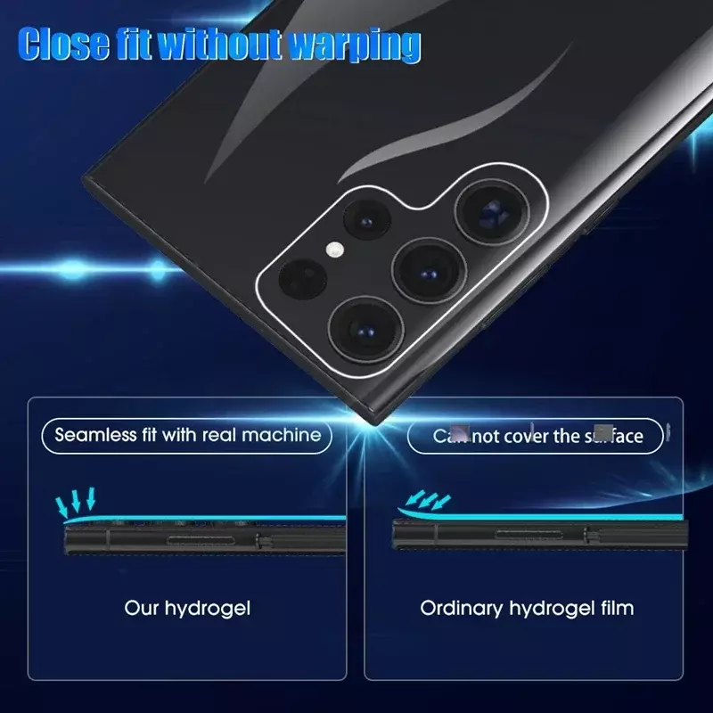 4-teiliger Hydro gel film für Samsung S22 S21 S23 Ultra S24 S9 plus S20 Fe Displays chutz folie für Galaxy Note 20Ultra Back Film ohne Glas