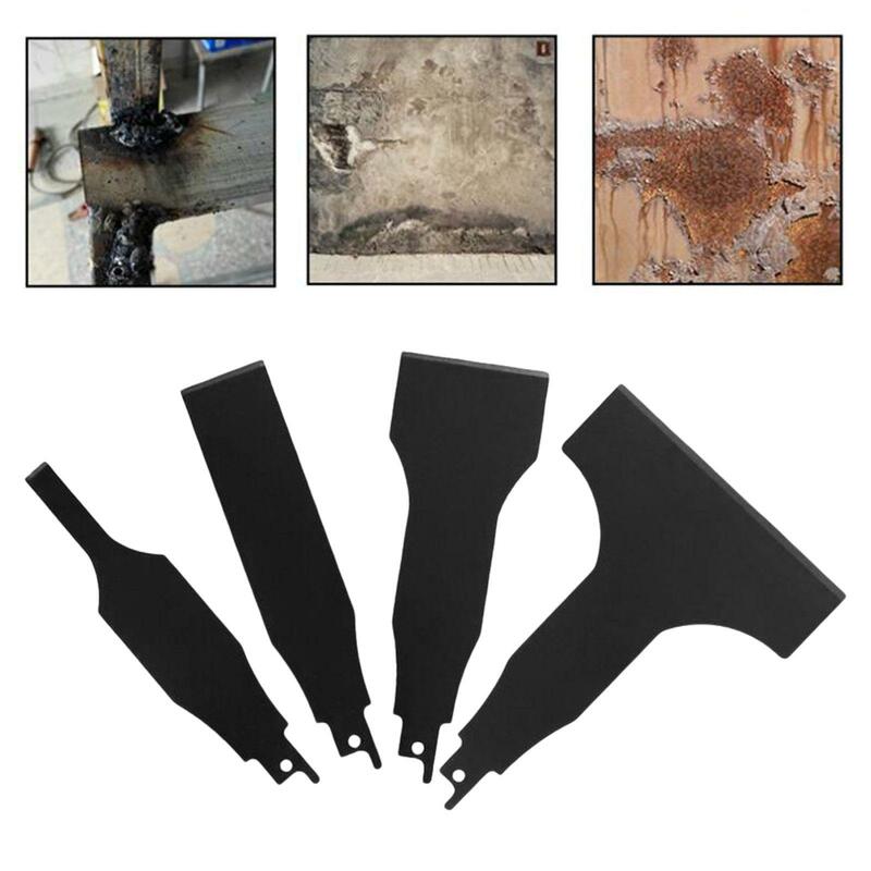 Reciprocating Saw Scraper Blade, Ferramentas de remoção de aço, Heavy Duty, Cimento Floor Cleaning, Anexo, 4 pcs
