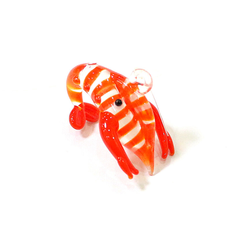 Palla a bolle di vetro galleggiante con Mini figurine di aragosta carina ciondolo acquario acquario decorazione forniture piccoli ornamenti di animali marini