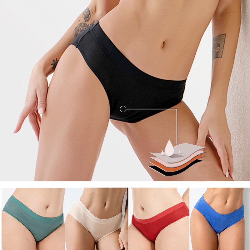 Abundant Flow Menstrual Panties Large Size Sexy New Four Layer Physiological Panties Breathable Leakproof Physiological Panties