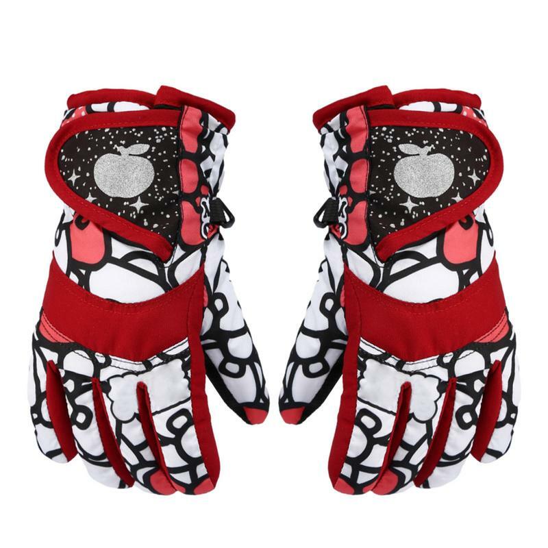 Kids Ski Gloves Thicken Girls Winter Gloves Waterproof Comfortable Sports Gloves Warm Kids Gloves For Winter Cold Weather
