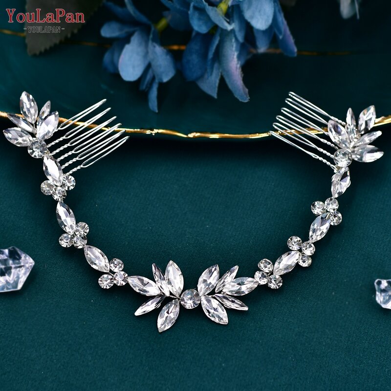 YouLaPan-peine de pelo para novia, accesorios para el cabello para dama de honor, tocado hecho a mano, banquete, diadema exquisita, boda, HP564
