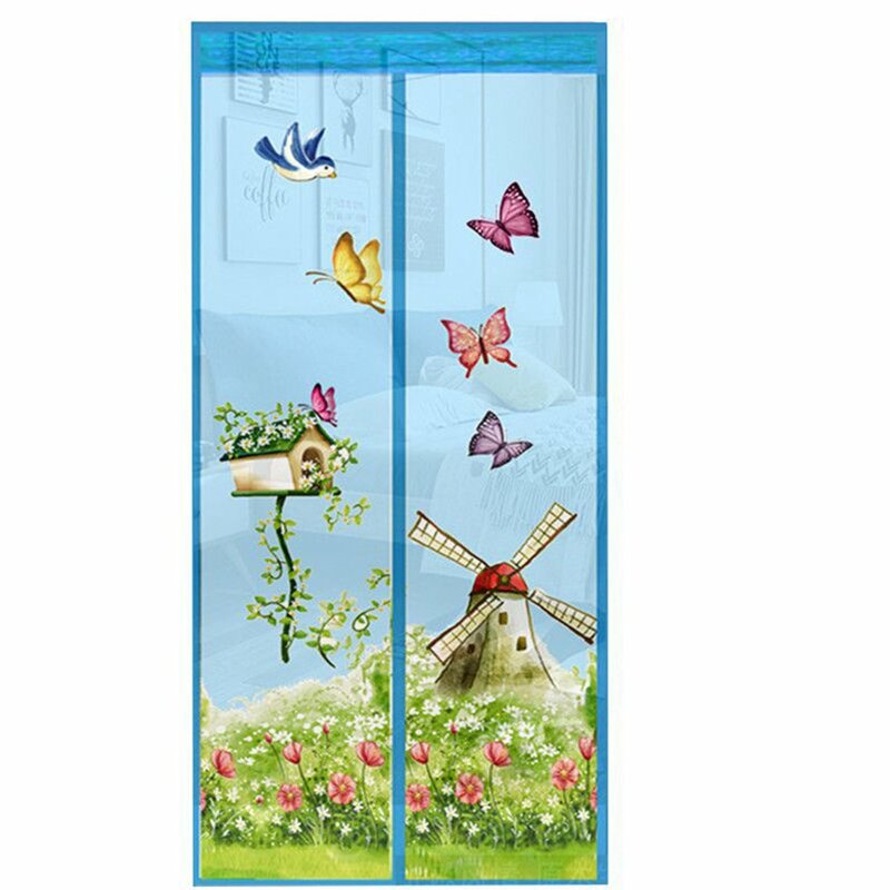 100*210CM Curtain Tool-free Magnetic Mosquito Net Anti Bug Fly Door Curtains Mesh Automatic Closing Magic Door Screen New 2023