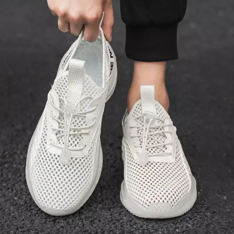 Buty męskie Sneaker 2024 letnie nowe oddychające tenisówki buty dla taty męskie uniwersalne