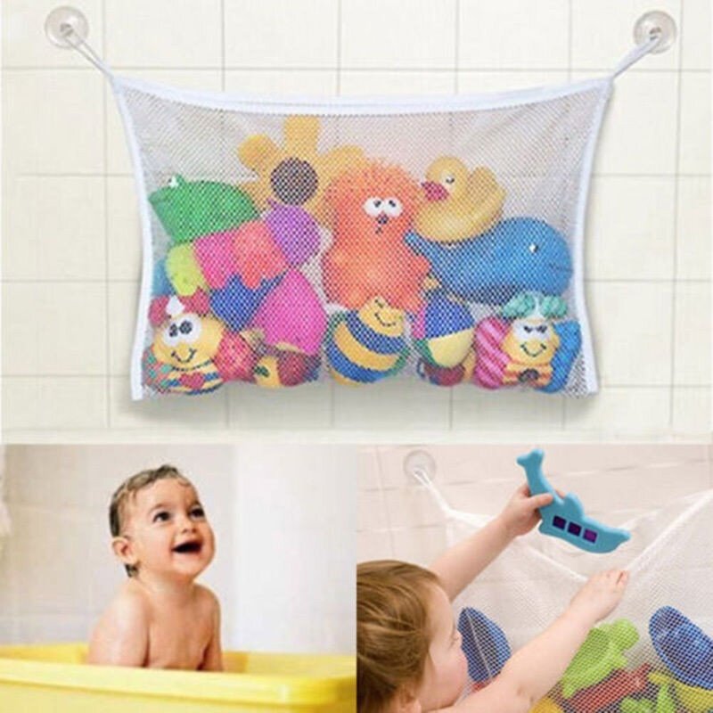 Baby Bath Toys Bath Game Bag Mesh Net Toy Storage Bag Strong Suction Cups Bathroom Organizer Water Toys For Kids Dropshipping