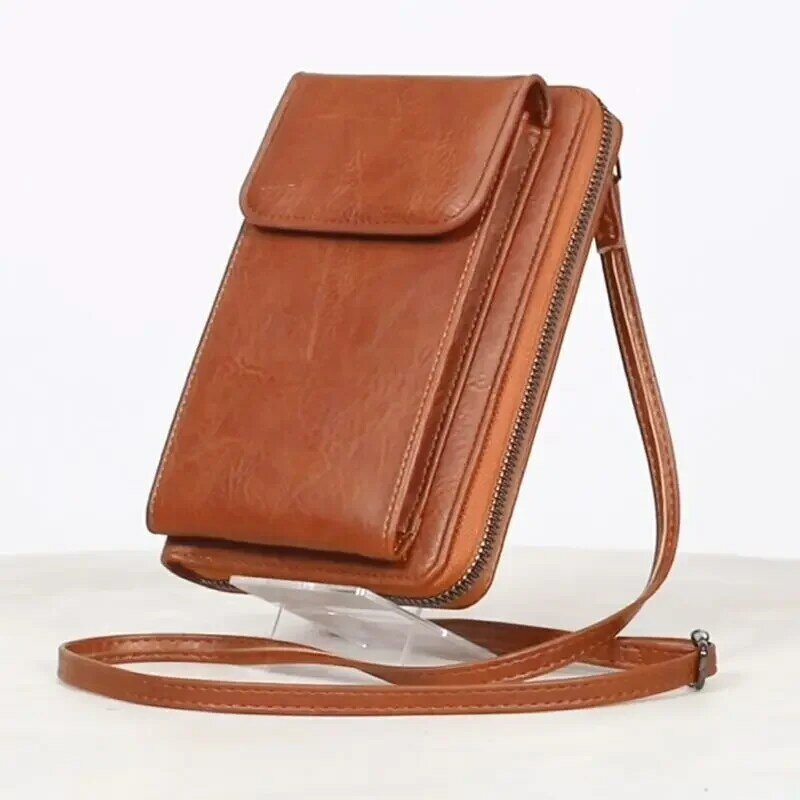 女性用の小さな合成皮革のバッグ,携帯電話の財布,カードスロット付きの財布,クロスボディ,カードアクセサリー