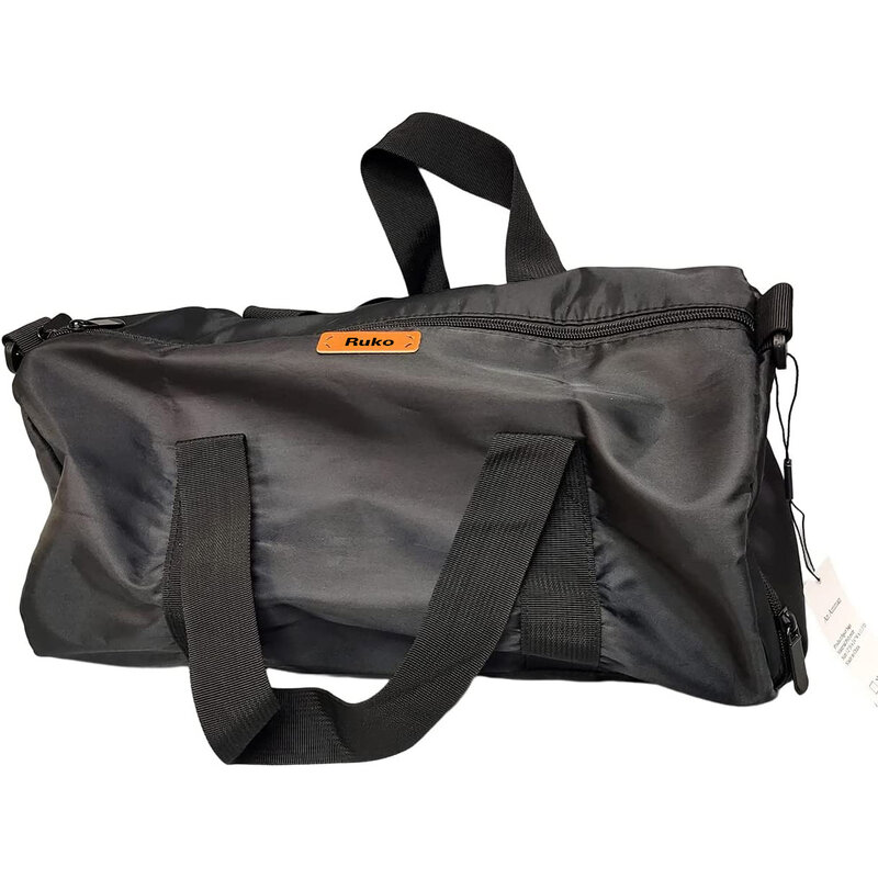 Ruko-블랙 대용량 휴대용 여행 가방 남녀 공용, 22 × 10.5 × 9.5 인치, 체육관 가방