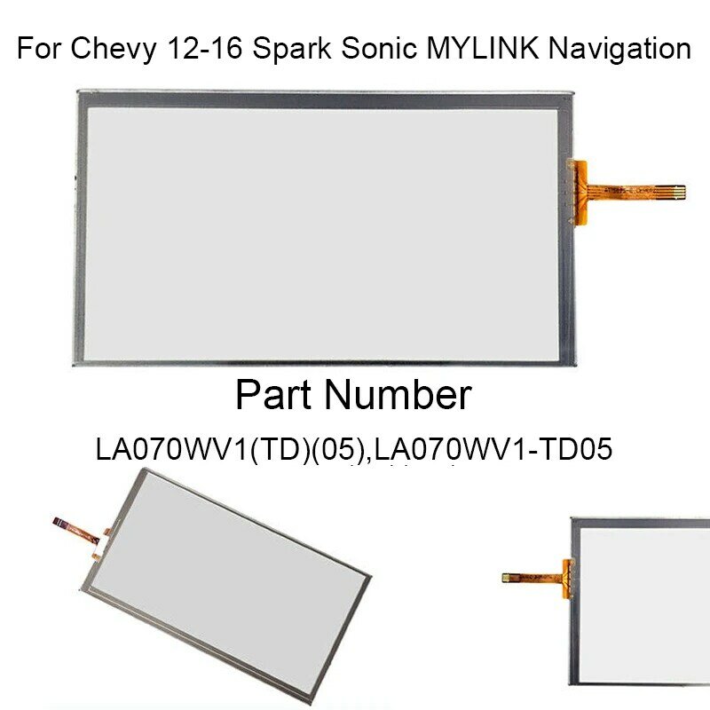 Tela de toque do rádio do carro para Chevy 12-16 Spark Sonic Navigation, Componentes eletrônicos automotivos, 1PC, 7 polegadas, LA070WV13