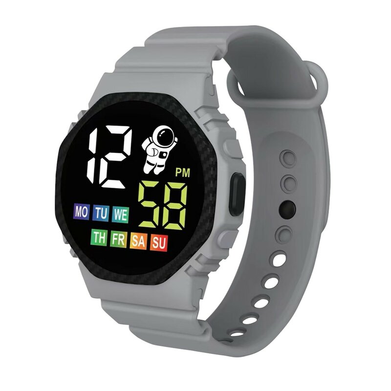 LED Digital Sports Watch para crianças, Relógios impermeáveis para meninos e meninas, Relógio eletrônico dos desenhos animados para crianças, 2023