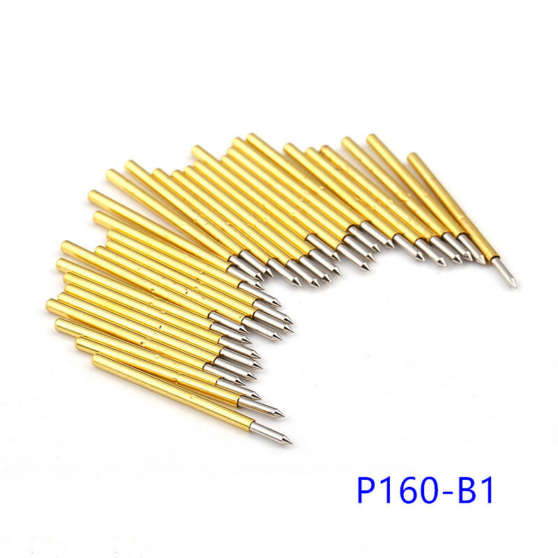Hot Selling 100PCS per pack with Nickel Plated Needle Diameter Electronic Spring Test Probe P160 Series Brass Spring Test Probe