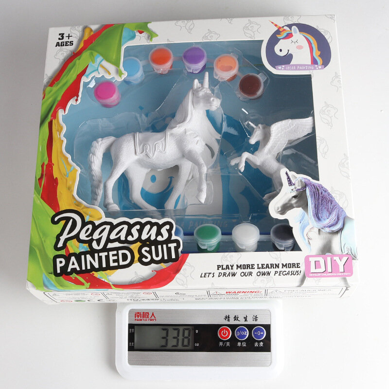 Figurines d'action Pegasus pour enfants, dinosaures, arc-en-ciel, couleur animale, bricolage manuel, jouets de collection, cadeau pour enfants, nouveau, 2022