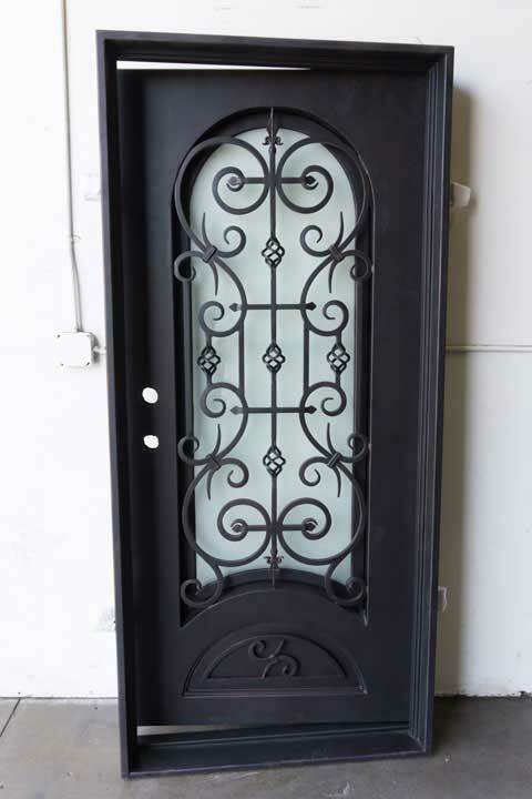 Besi pintu tunggal penjualan laris desain yang wajar pintu besi tempa pintu tunggal desain gerbang besi