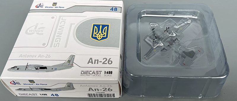 Diecast 1:400 Scale LH4326 Ukrainian Air Force AN26 AN-26 Transport Plane Aircraft Model Adult Fans Collectible Souvenir Gifts