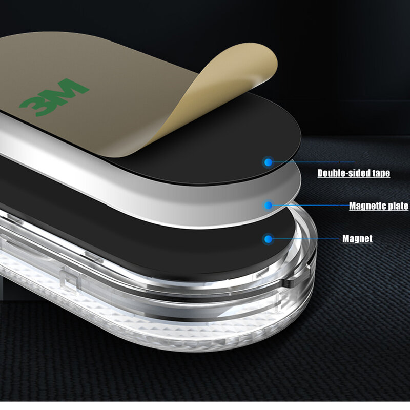 Plafonnier Magnétique Tactile à LED pour Toit de Voiture, Éclairage Nikde Camping-Car, Chargement USB, 2 Pièces