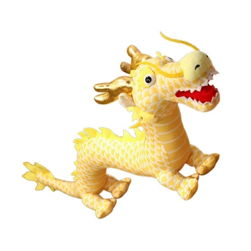 Cartoon Dragon Stuffed Animals Party Gift Toy Spring Festival Chinese New Year Decoration Large Dragon Handcrafts