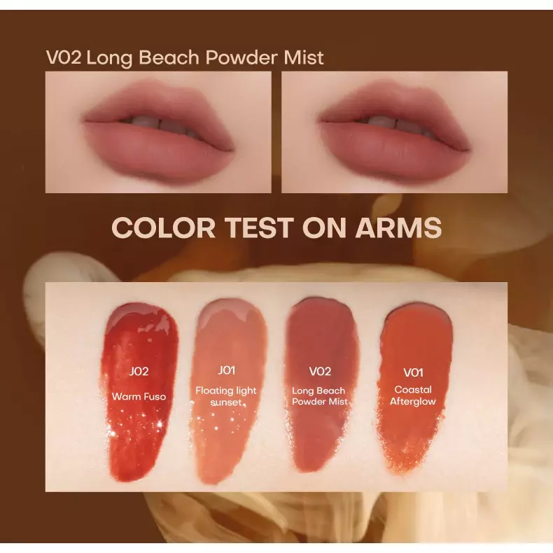 MISTINE Latte Lip Glaze Juicy Lip Cream due texture doppio effetto rossetto acquoso Soft Mist Lip Mud Makeup Cosmetics