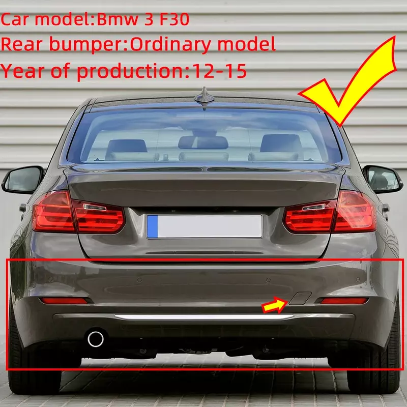 Bumper belakang kait derek penutup mata Shell Garnish Trim untuk BMW 3 Series F30 320 325 328 330 2012 2013 2014 tutup kait derek