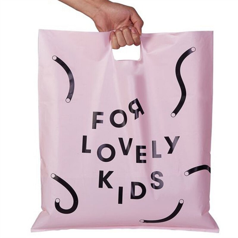 Kunden spezifisches Produkt 、 benutzer definiertes Logo gedruckt Boutique ldpe gestanzten Griff danke Kunststoff-Einkaufstaschen für den Einzelhandel smal