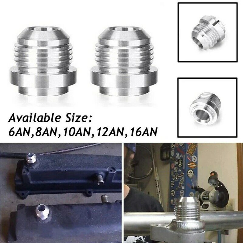 AN20 AN16 AN12 AN10 AN8 AN6 AN4 AN3 Male Billet 6061T6 Aluminum Alloy Welded Joint ON / Weld IN Fitting Bung