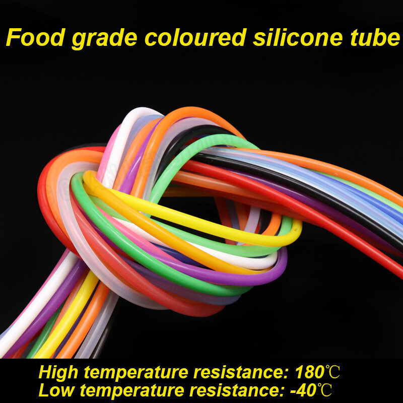 Silikon Schlauch 1m 6x10mm Farbige Food Grade Schlauch Hohe Temperatur Beständig Schlauch Lebensmittel Maschinen Verbindung Schlauch labor Verwenden