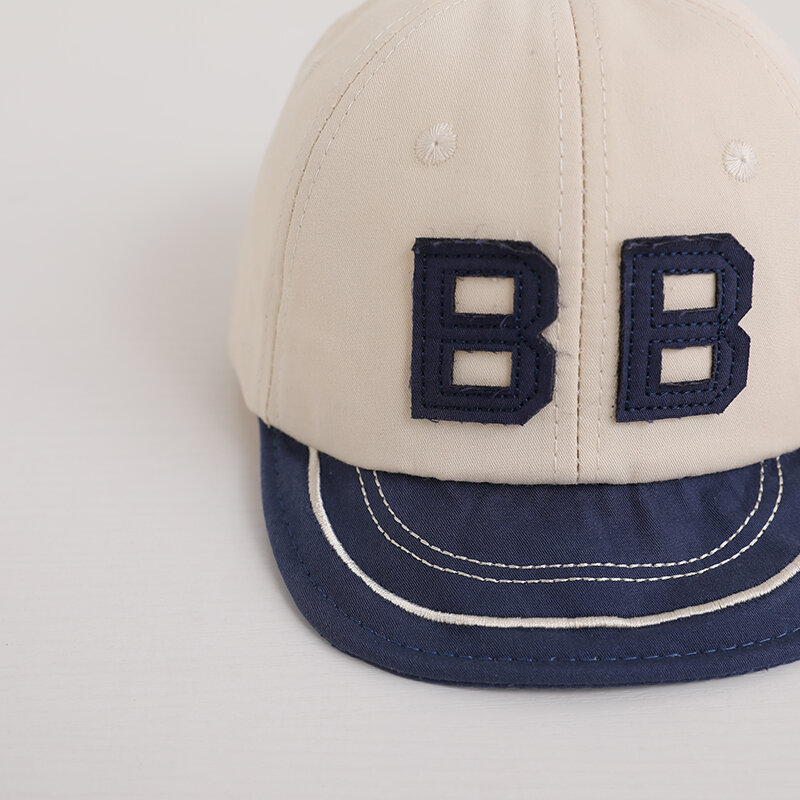 Autumn Winter Baby Baseball Caps Letter B Pattern Kids Boys Girls Sun Hats Cotton Children Peaked Hat
