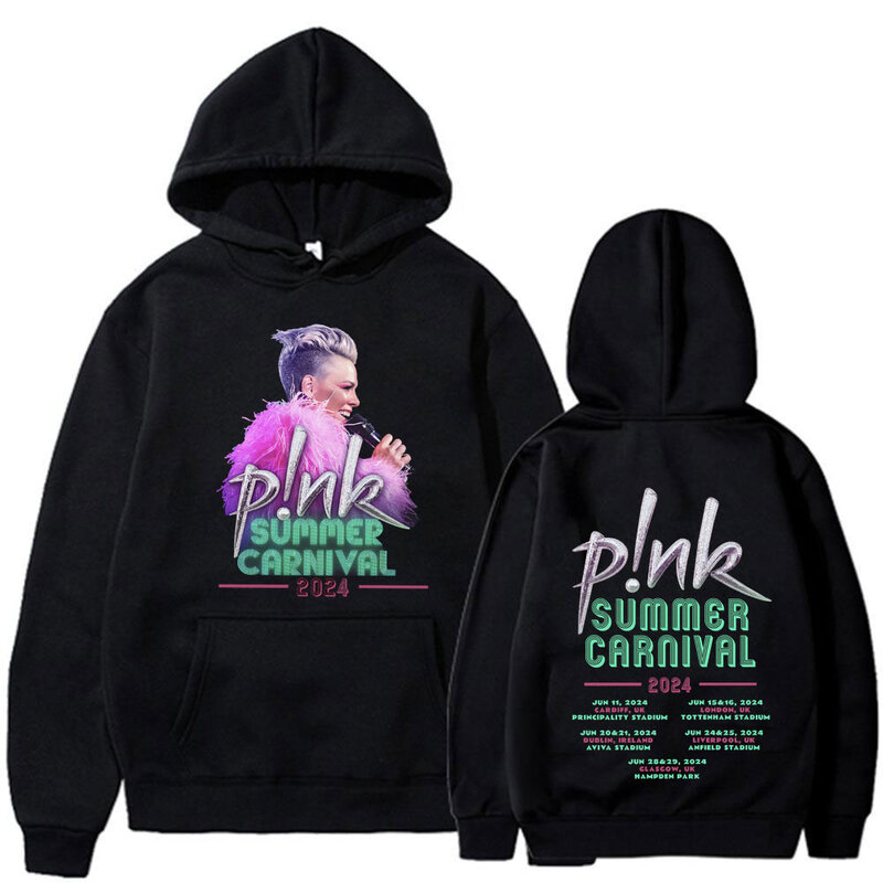 Pink Singer Summer Carnival 2024 Tour Concert felpa con cappuccio uomo donna Harajuku pullover Vintage Casual felpe oversize fan Gift